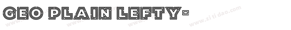 Geo Plain Lefty字体转换